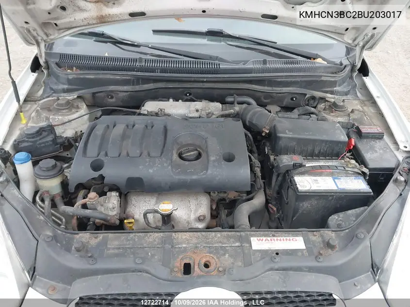 2011 HYUNDAI ACCENT VIN KMHCN3BC2BU203017 — фото 10