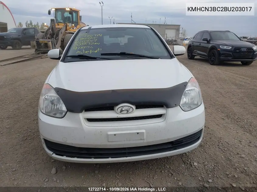 2011 HYUNDAI ACCENT VIN KMHCN3BC2BU203017 — фото 13
