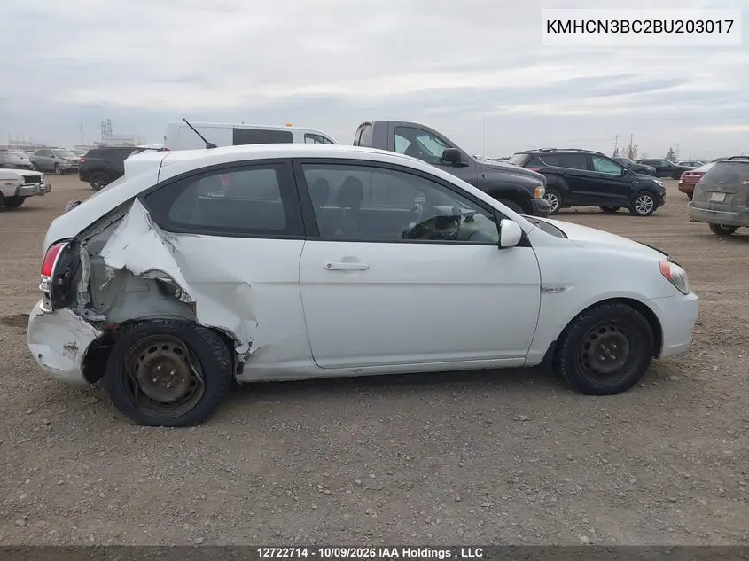 2011 HYUNDAI ACCENT VIN KMHCN3BC2BU203017 — фото 14