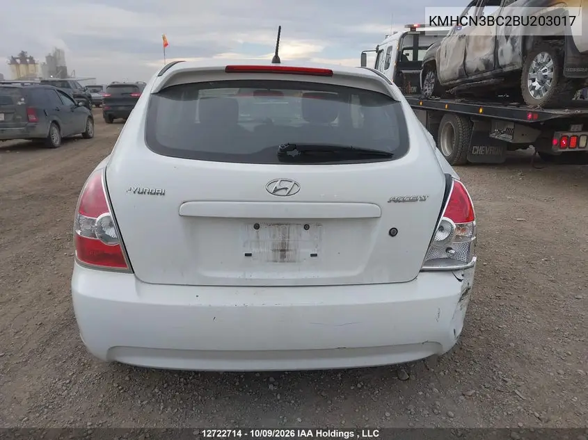 2011 HYUNDAI ACCENT VIN KMHCN3BC2BU203017 — фото 17