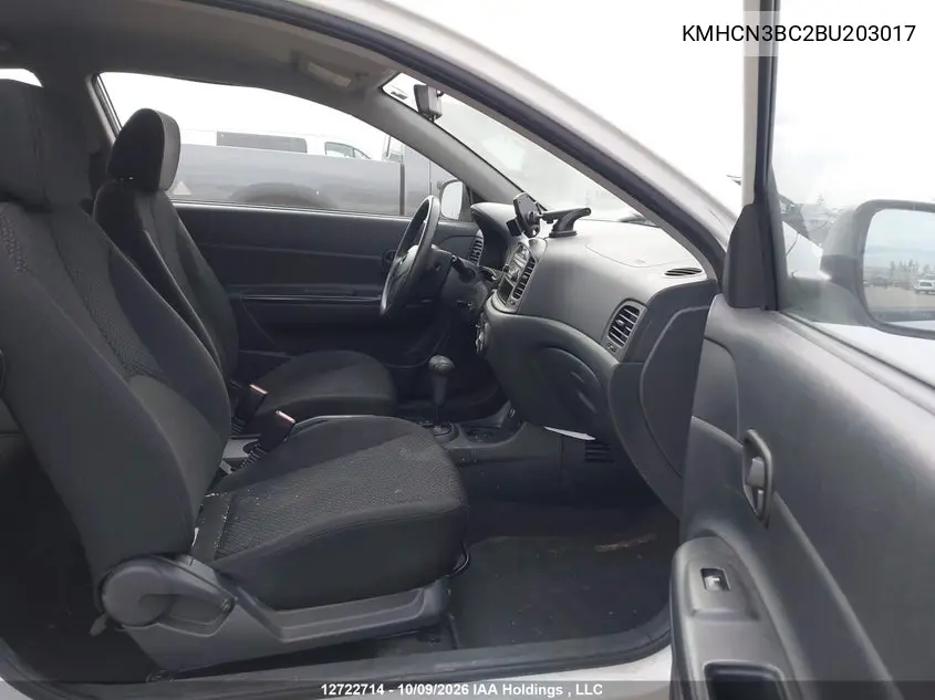 2011 HYUNDAI ACCENT VIN KMHCN3BC2BU203017 — фото 5