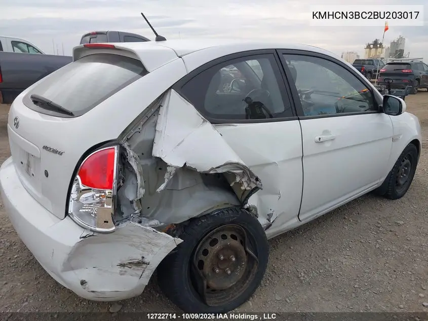 2011 HYUNDAI ACCENT VIN KMHCN3BC2BU203017 — фото 6