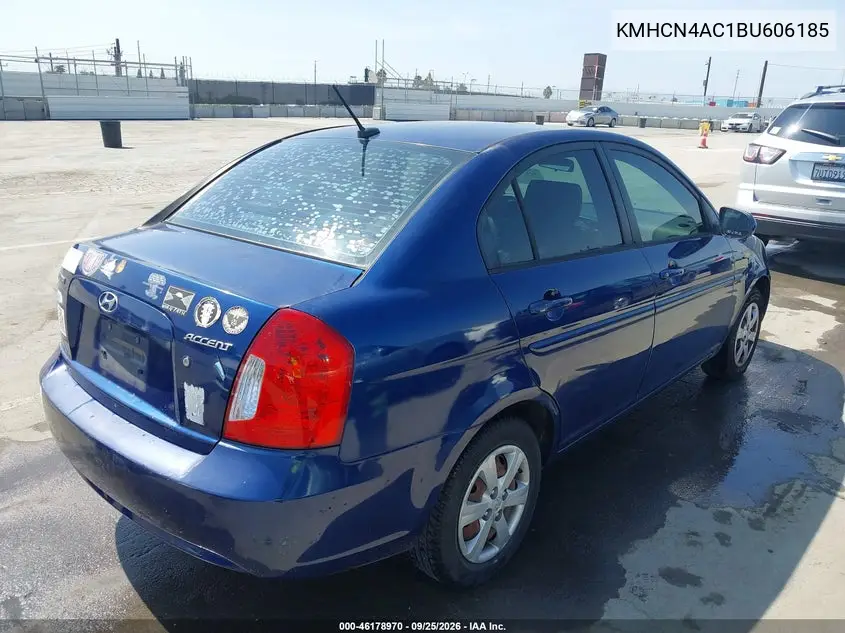 2011 HYUNDAI ACCENT VIN KMHCN4AC1BU606185 — фото 4