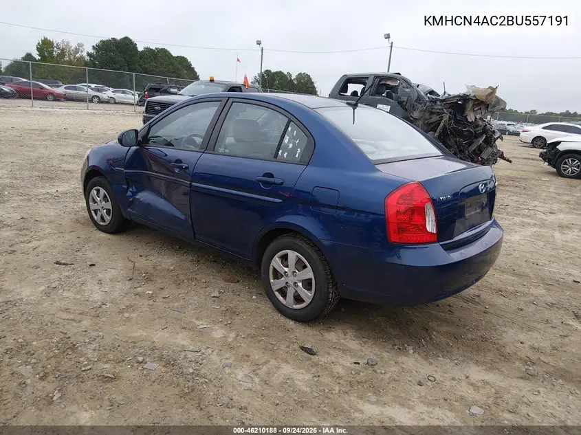 2011 HYUNDAI ACCENT VIN KMHCN4AC2BU557191 — фото 3