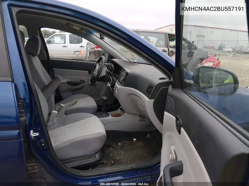 2011 HYUNDAI ACCENT VIN KMHCN4AC2BU557191 — фото 5