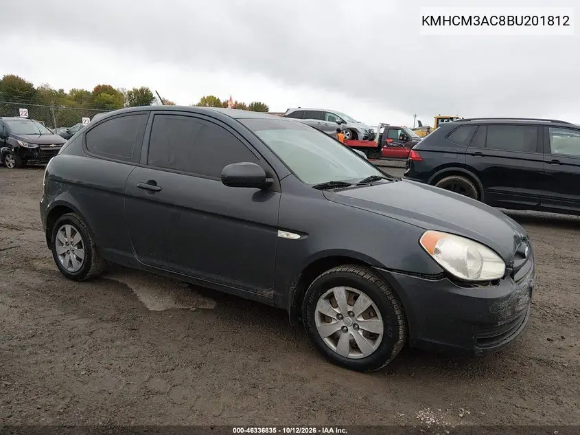HYUNDAI ACCENT 2011, VIN KMHCM3AC8BU201812