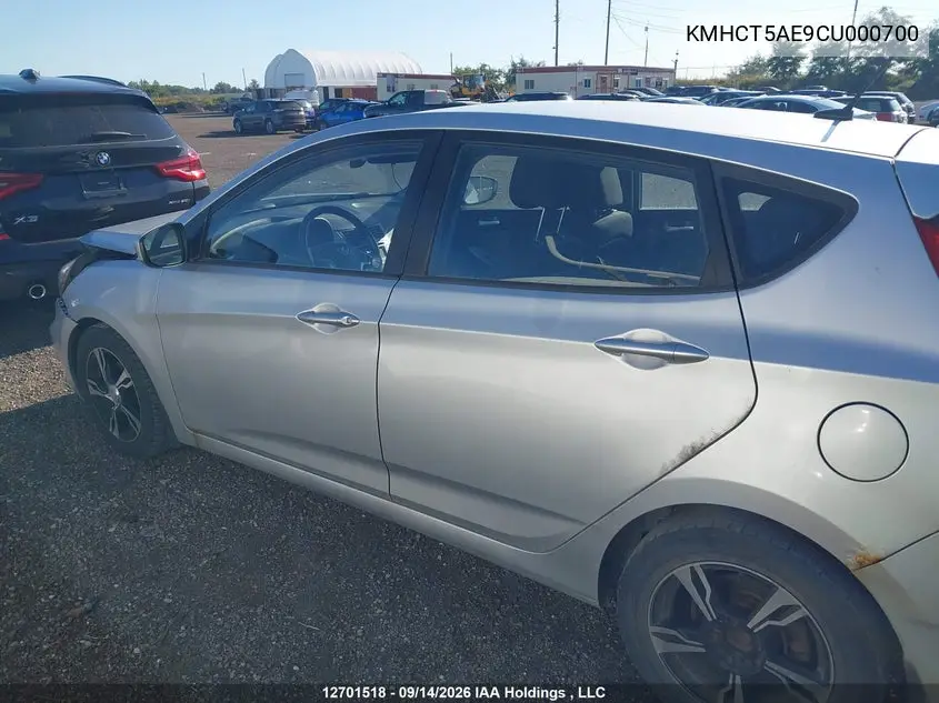 2012 HYUNDAI ACCENT VIN KMHCT5AE9CU000700 — фото 14