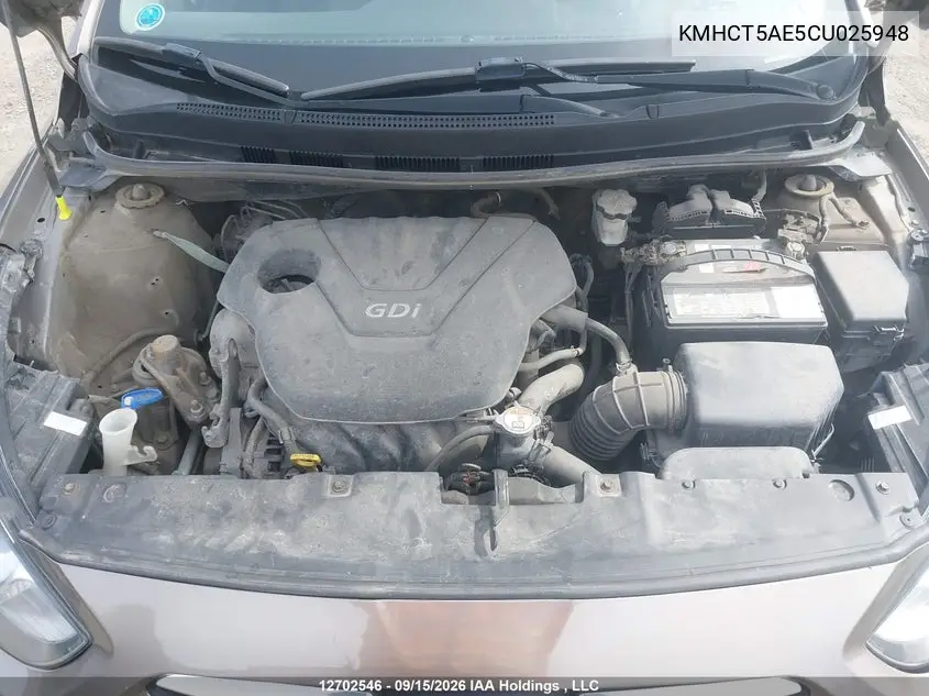 2012 HYUNDAI ACCENT VIN KMHCT5AE5CU025948 — фото 10