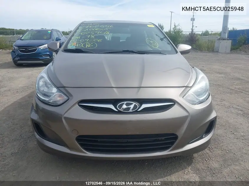 2012 HYUNDAI ACCENT VIN KMHCT5AE5CU025948 — фото 13