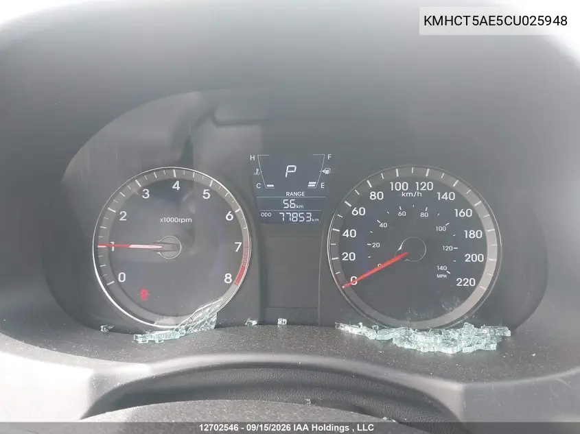 2012 HYUNDAI ACCENT VIN KMHCT5AE5CU025948 — фото 7