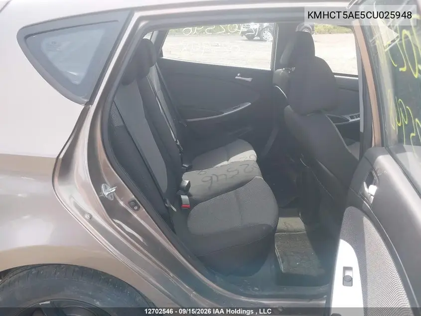 2012 HYUNDAI ACCENT VIN KMHCT5AE5CU025948 — фото 8