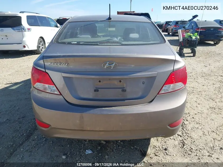 2012 HYUNDAI ACCENT VIN KMHCT4AE0CU270246 — фото 16
