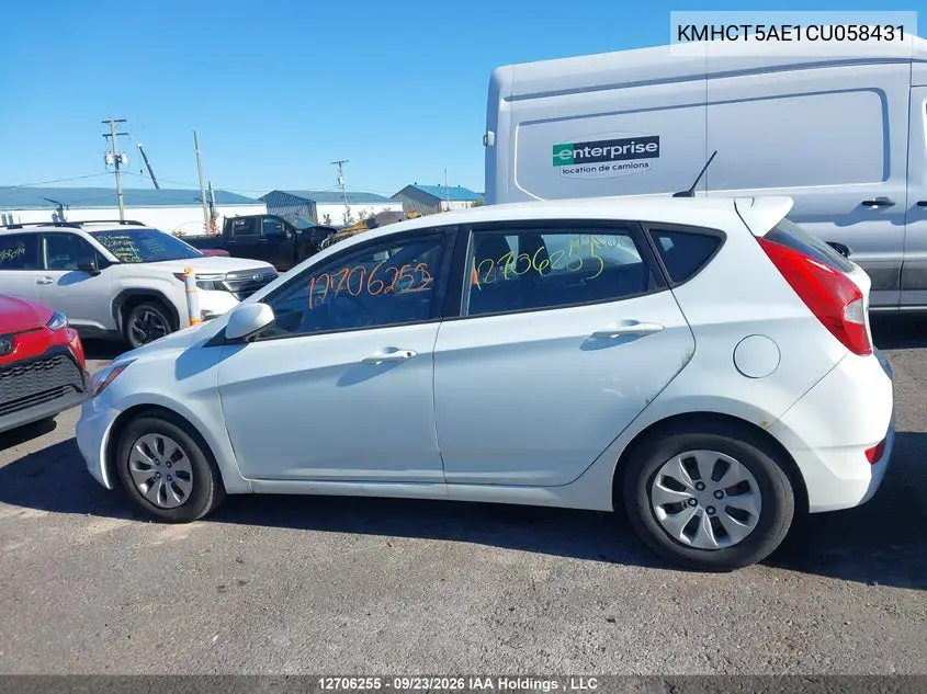 2012 HYUNDAI ACCENT VIN KMHCT5AE1CU058431 — фото 13