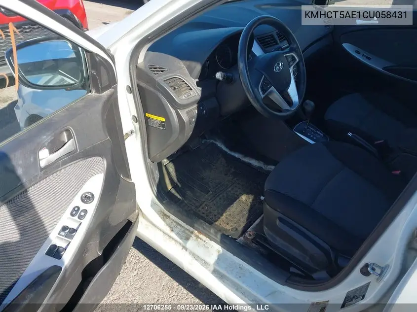 2012 HYUNDAI ACCENT VIN KMHCT5AE1CU058431 — фото 17