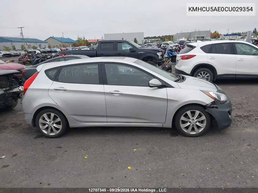 2012 HYUNDAI ACCENT VIN KMHCU5AE0CU029354 — фото 13