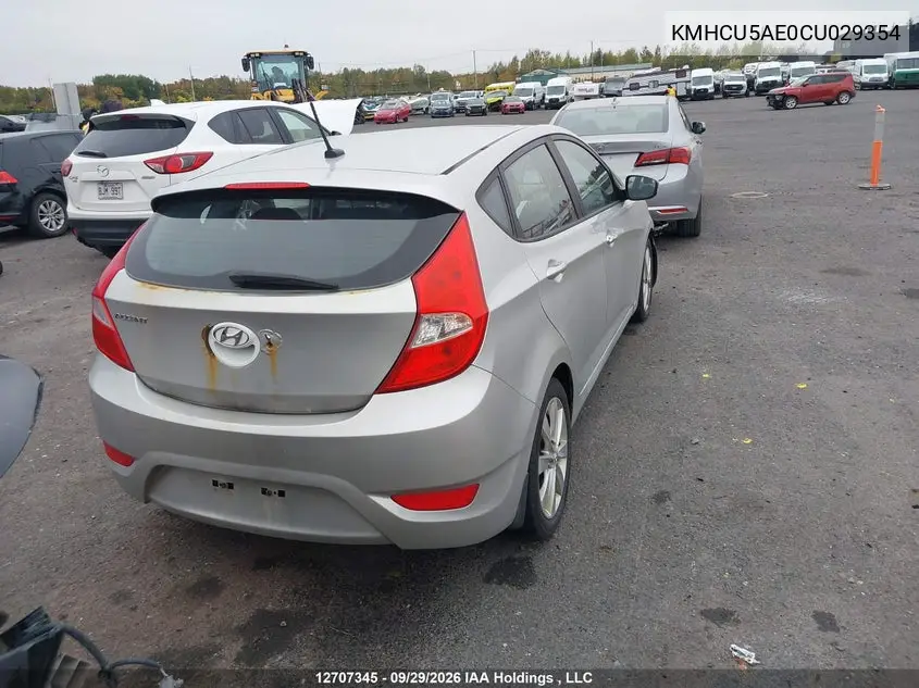 2012 HYUNDAI ACCENT VIN KMHCU5AE0CU029354 — фото 16