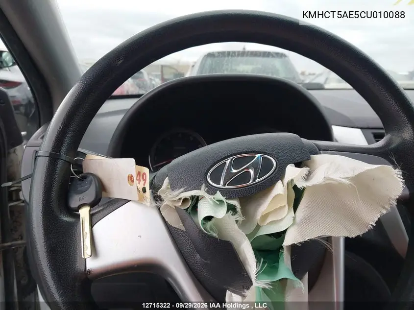 2012 HYUNDAI ACCENT VIN KMHCT5AE5CU010088 — фото 11