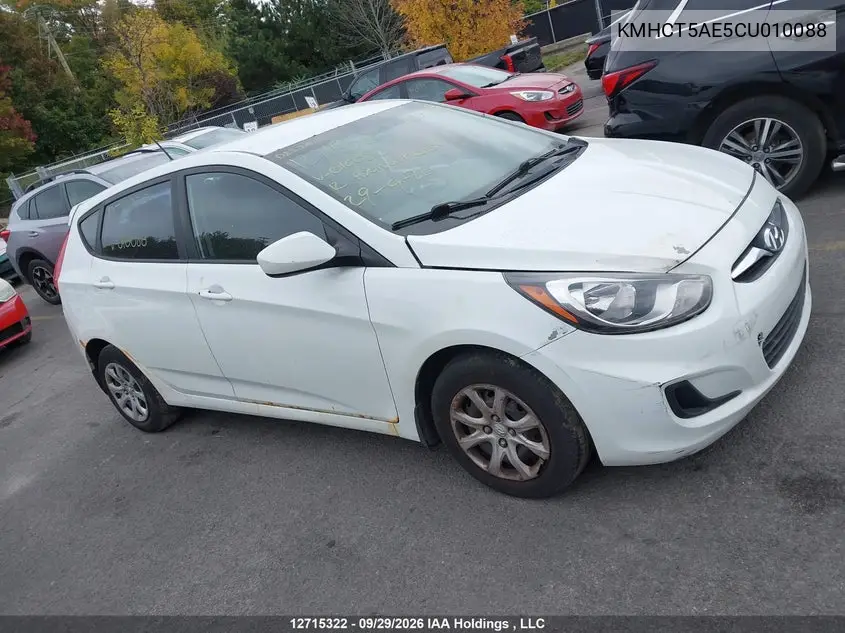 2012 HYUNDAI ACCENT VIN KMHCT5AE5CU010088 — фото 13