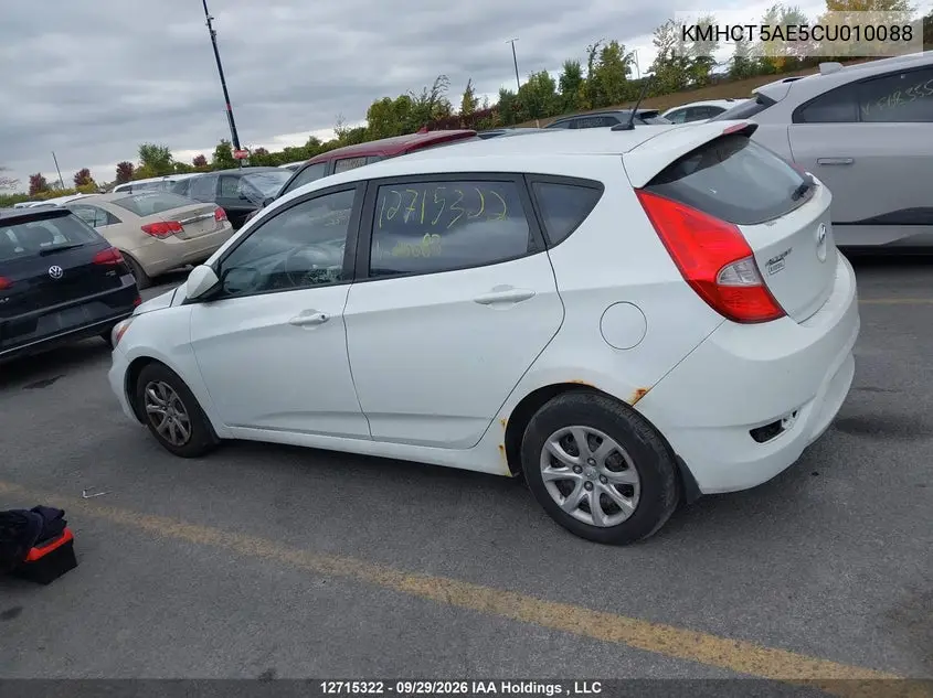 2012 HYUNDAI ACCENT VIN KMHCT5AE5CU010088 — фото 14