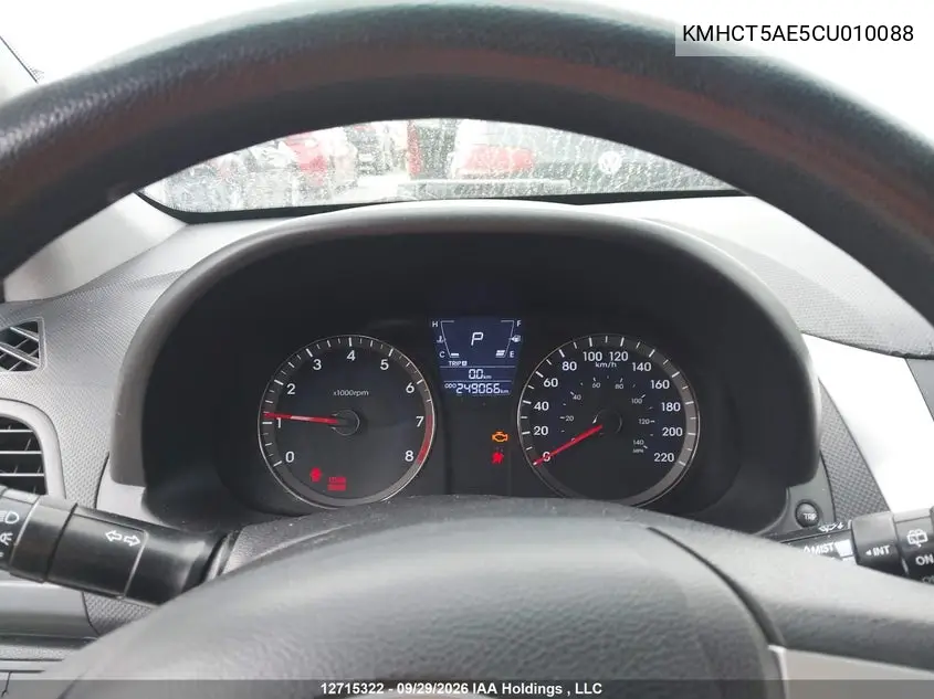 2012 HYUNDAI ACCENT VIN KMHCT5AE5CU010088 — фото 7