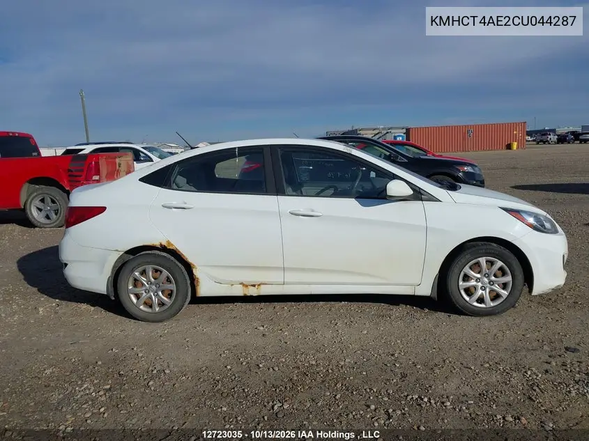 2012 HYUNDAI ACCENT VIN KMHCT4AE2CU044287 — фото 13