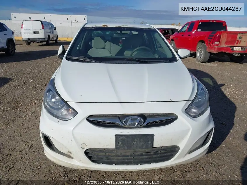 2012 HYUNDAI ACCENT VIN KMHCT4AE2CU044287 — фото 6