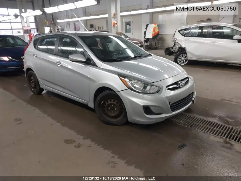 HYUNDAI ACCENT 2012, VIN KMHCT5AEXCU050750