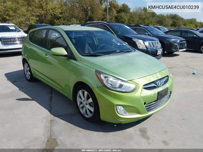 HYUNDAI ACCENT 2012, VIN KMHCU5AE4CU010239