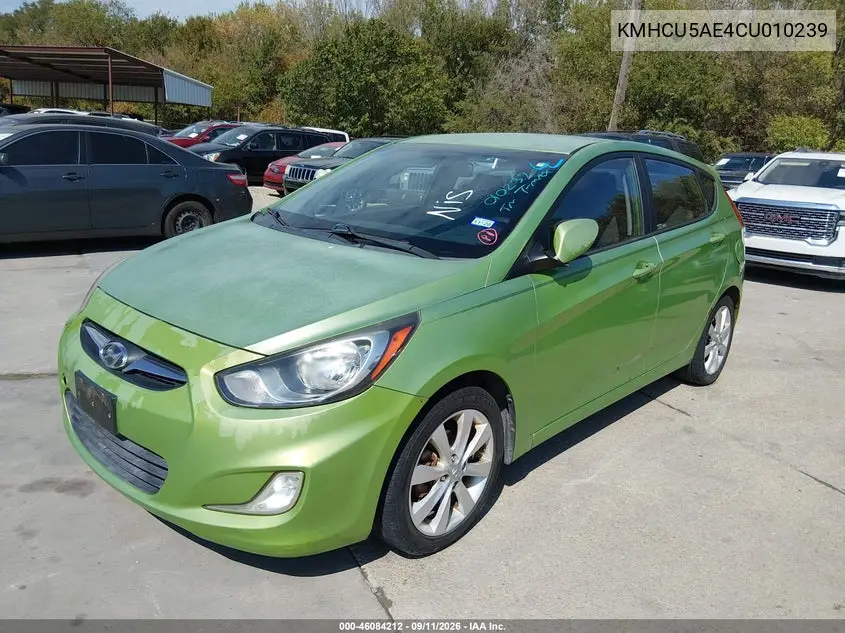 2012 HYUNDAI ACCENT VIN KMHCU5AE4CU010239 — фото 2