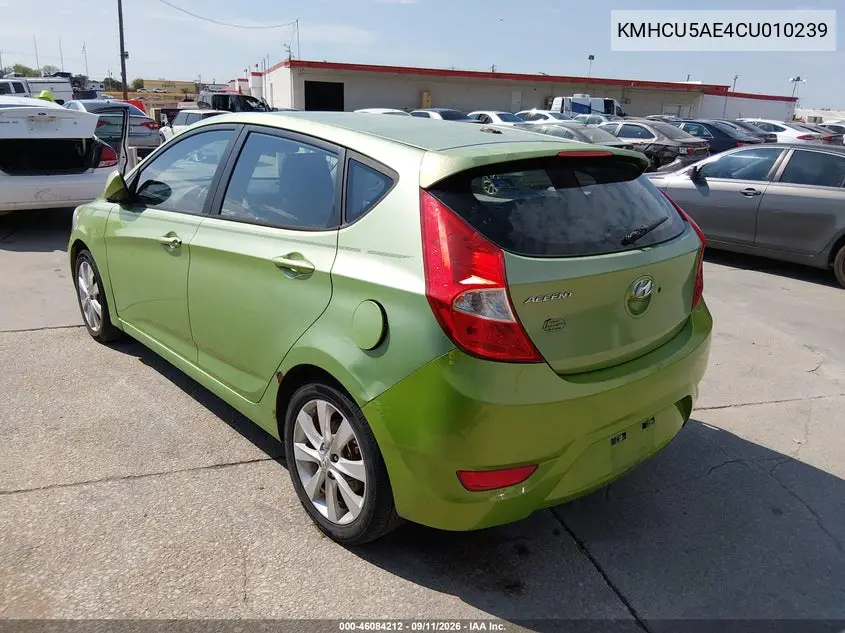 2012 HYUNDAI ACCENT VIN KMHCU5AE4CU010239 — фото 3