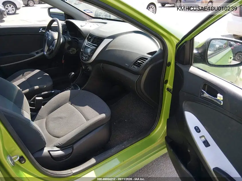 2012 HYUNDAI ACCENT VIN KMHCU5AE4CU010239 — фото 5