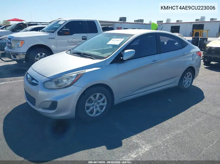 2012 HYUNDAI ACCENT VIN KMHCT4AE9CU223006 — фото 2