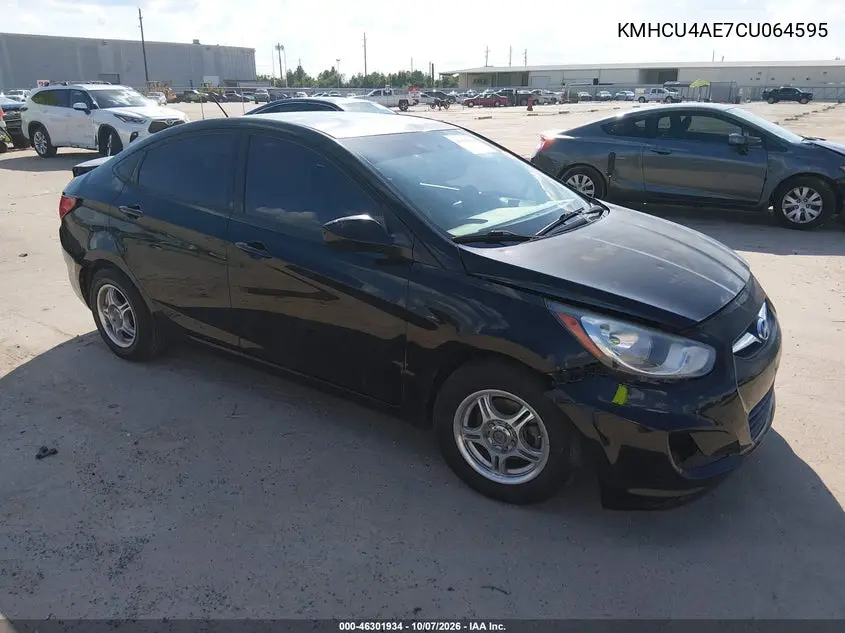 HYUNDAI ACCENT 2012, VIN KMHCU4AE7CU064595