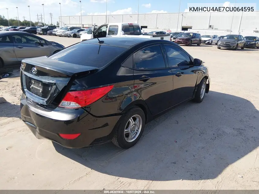 2012 HYUNDAI ACCENT VIN KMHCU4AE7CU064595 — фото 4