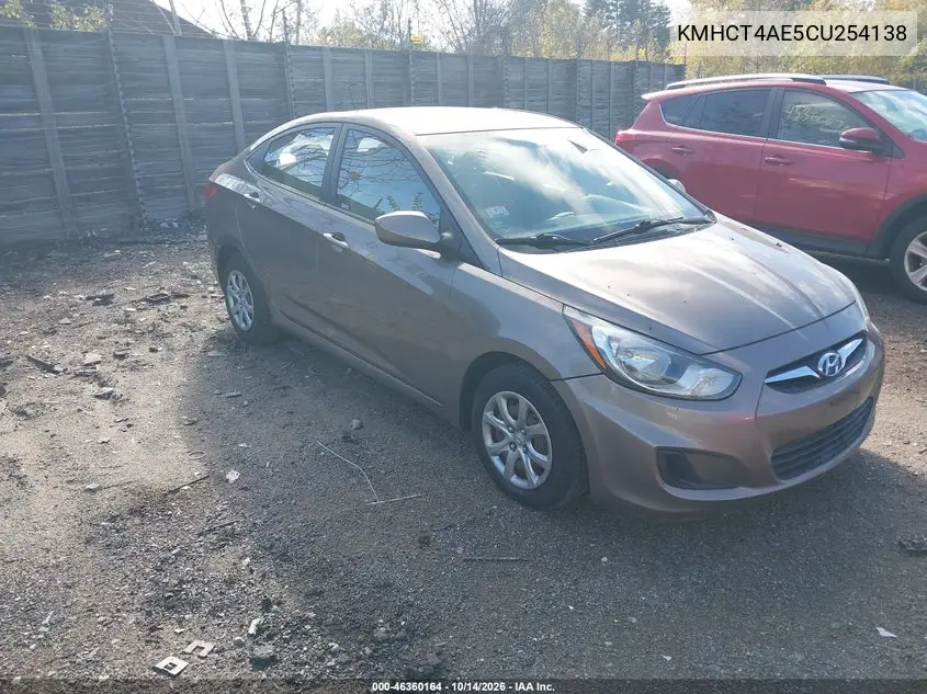HYUNDAI ACCENT 2012, VIN KMHCT4AE5CU254138