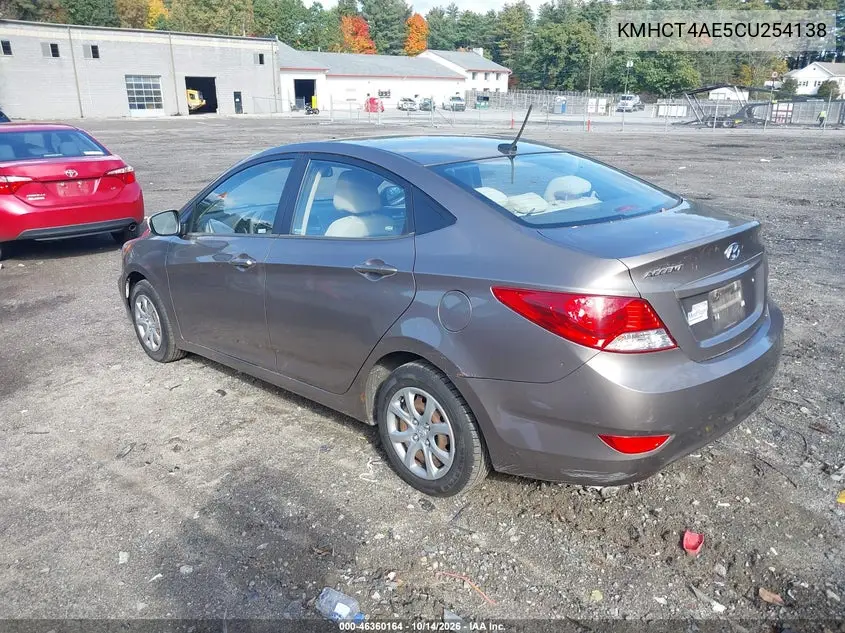 2012 HYUNDAI ACCENT VIN KMHCT4AE5CU254138 — фото 3