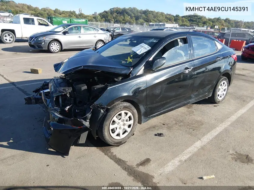2012 HYUNDAI ACCENT VIN KMHCT4AE9CU145391 — фото 2