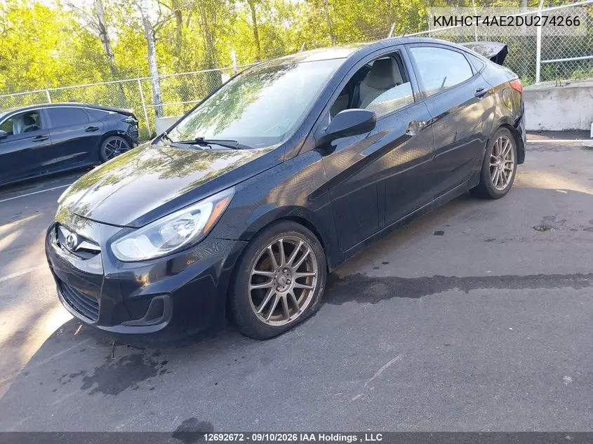 2013 HYUNDAI ACCENT VIN KMHCT4AE2DU274266 — фото 13