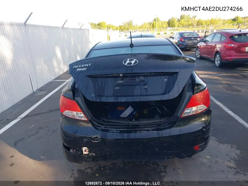 2013 HYUNDAI ACCENT VIN KMHCT4AE2DU274266 — фото 15
