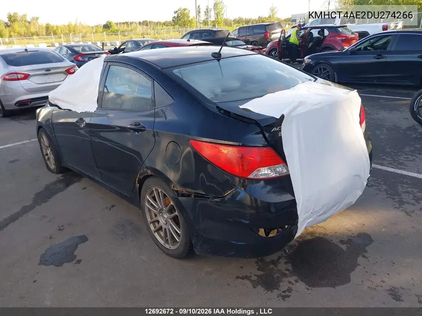 2013 HYUNDAI ACCENT VIN KMHCT4AE2DU274266 — фото 18