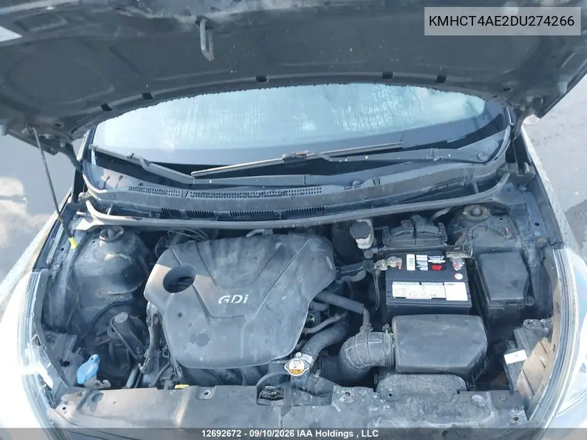 2013 HYUNDAI ACCENT VIN KMHCT4AE2DU274266 — фото 9