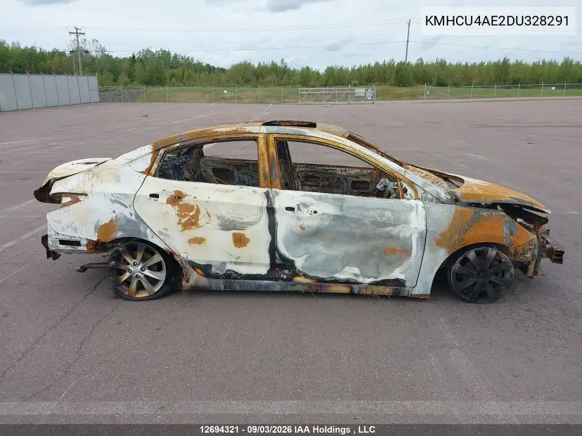 2013 HYUNDAI ACCENT VIN KMHCU4AE2DU328291 — фото 12