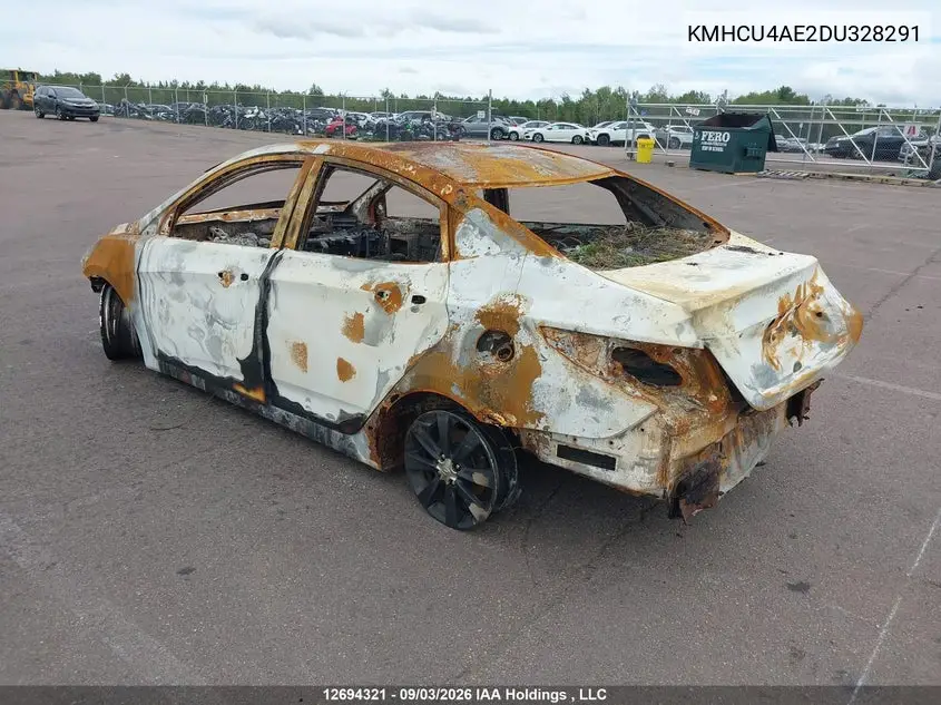 2013 HYUNDAI ACCENT VIN KMHCU4AE2DU328291 — фото 3