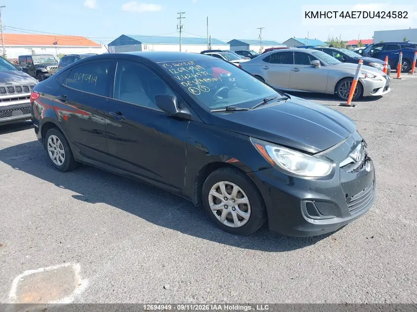 HYUNDAI ACCENT 2013, VIN KMHCT4AE7DU424582