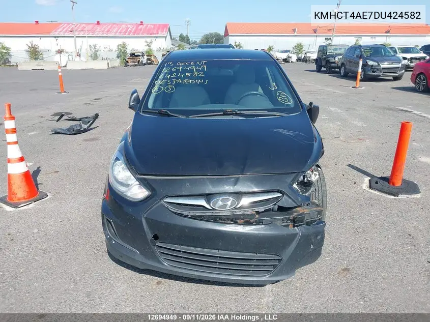 2013 HYUNDAI ACCENT VIN KMHCT4AE7DU424582 — фото 12