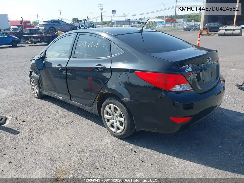2013 HYUNDAI ACCENT VIN KMHCT4AE7DU424582 — фото 3