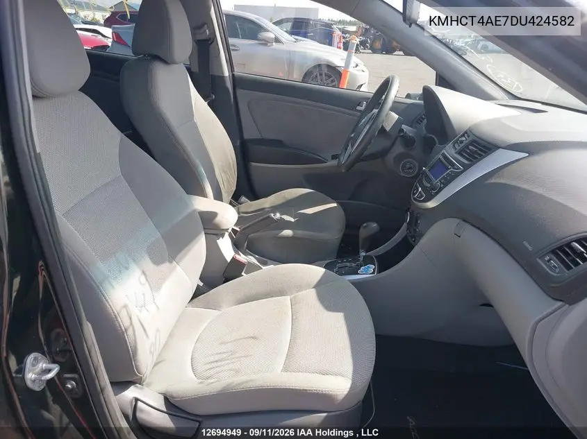 2013 HYUNDAI ACCENT VIN KMHCT4AE7DU424582 — фото 5