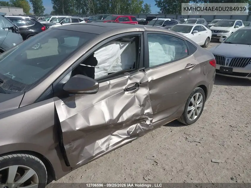 2013 HYUNDAI ACCENT VIN KMHCU4AE4DU284939 — фото 6