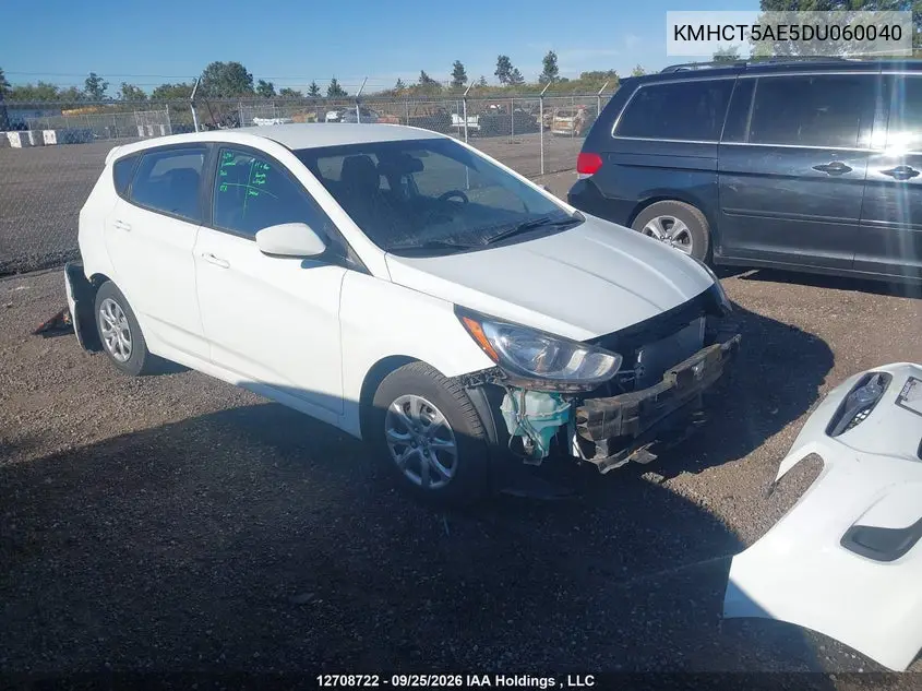 HYUNDAI ACCENT 2013, VIN KMHCT5AE5DU060040
