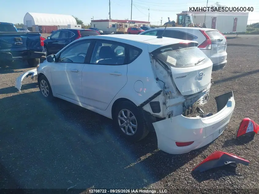 2013 HYUNDAI ACCENT VIN KMHCT5AE5DU060040 — фото 3